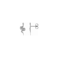 Snake Stud Earrings (Silver) main - Popular Jewelry - New York