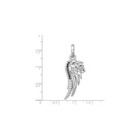 Spiky Angel Wing Zirconia Pendant (Silver) scale - Popular Jewelry - New York