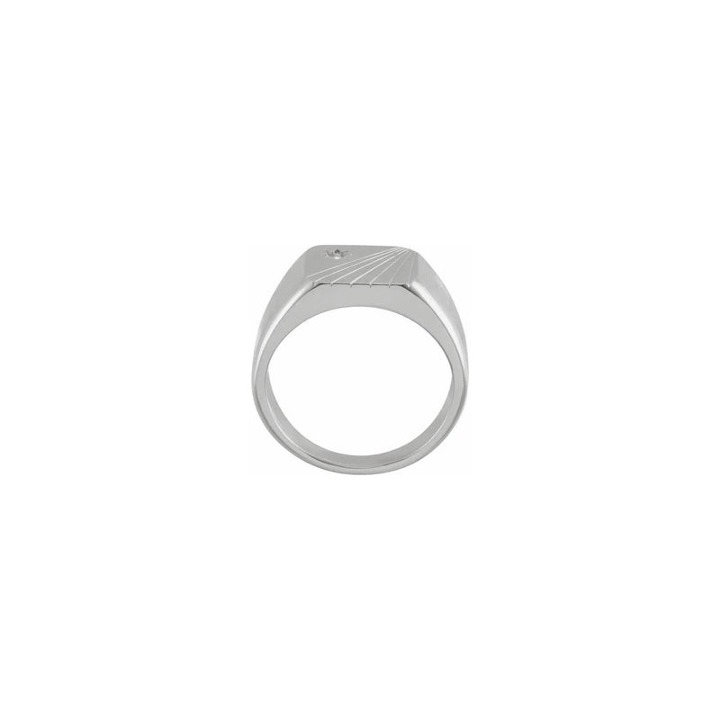 White Diamond Celestial Signet Ring (Silver) setting - Popular Jewelry - New York