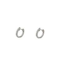 Diamond Inside-Out Huggie Earrings (14K)