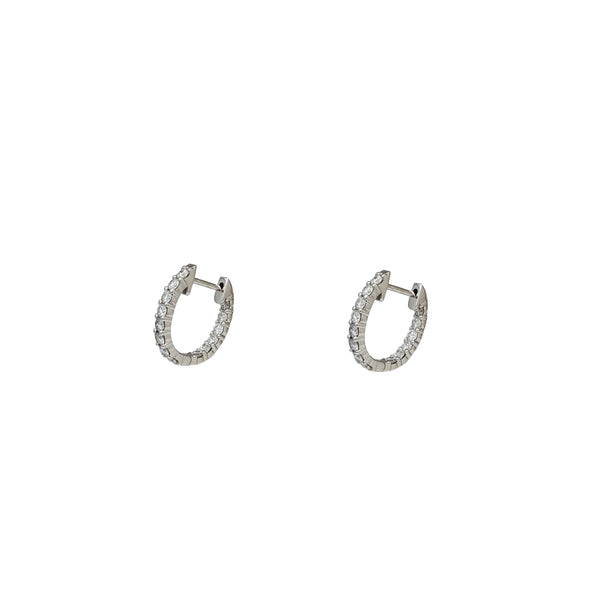 Diamond Inside-Out Huggie Earrings (14K)