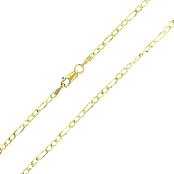 Solid Figaro Anklet Bracelet (14K)