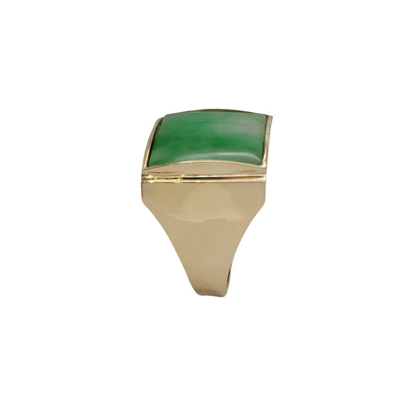 Square Jade Signet Ring (14K)