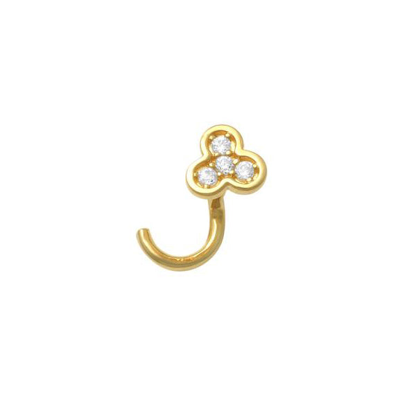 Cubic Zirconia Nose Piercing (14K)