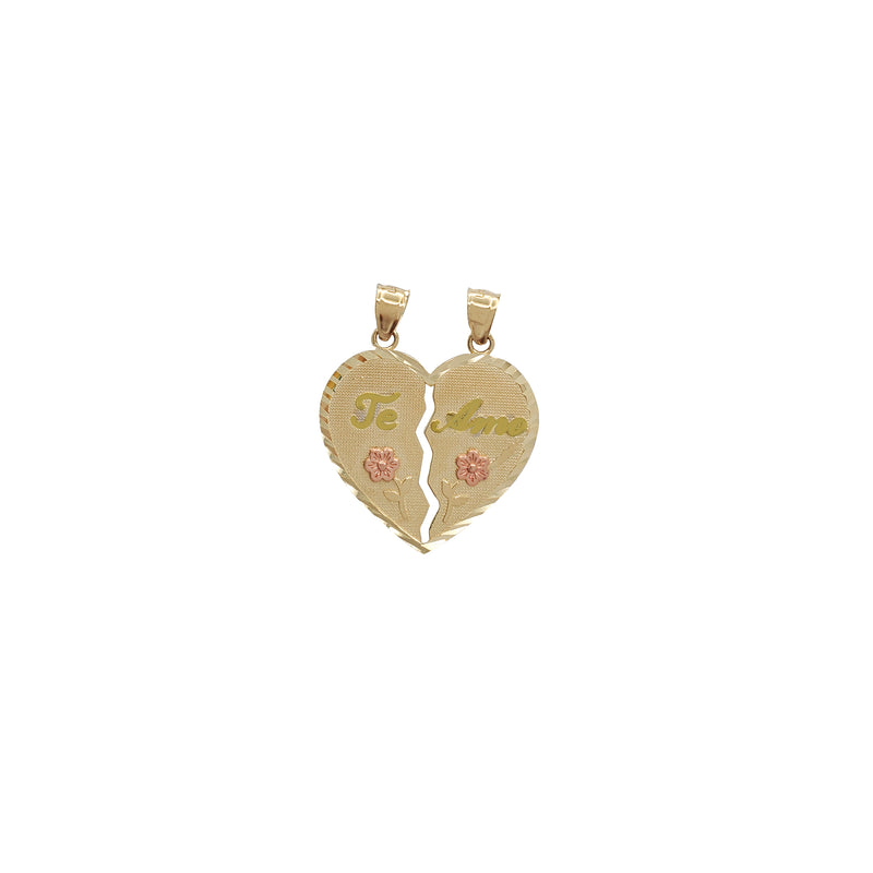 "Te Amo" Partable Heart Pendant (14K)