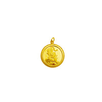 [幸福] Tiger Zodiac Sign Good Luck & Happiness Circle Pendant (24K)