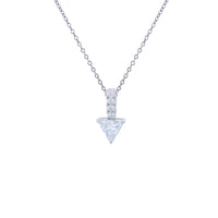 Triangle Drop Necklace (Silver)