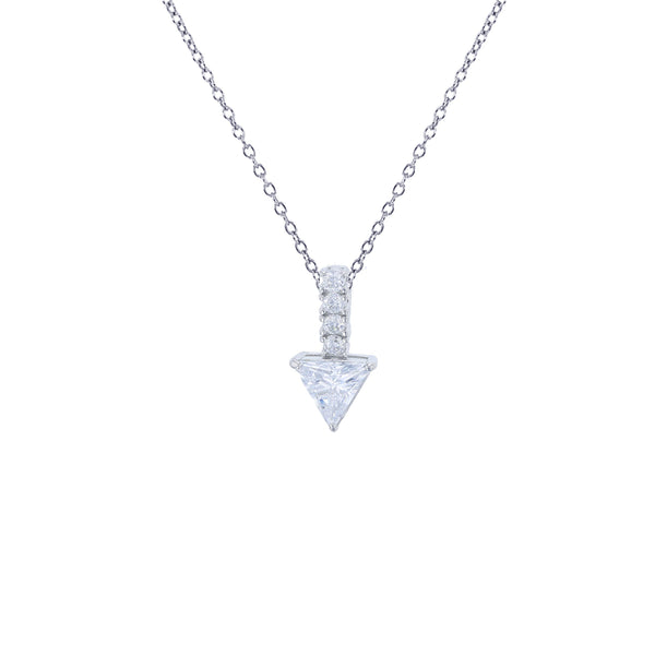 Triangle Drop Necklace (Silver)