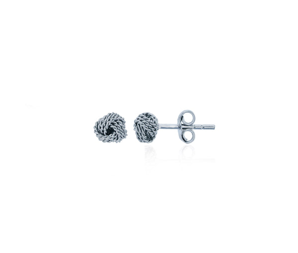 Knot Stud Earrings (Silver)