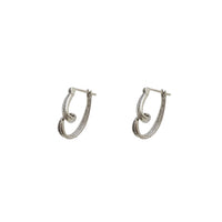 Diamond Twist Huggie Earrings (14K)