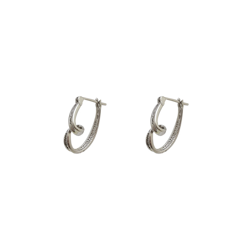 Diamond Twist Huggie Earrings (14K)