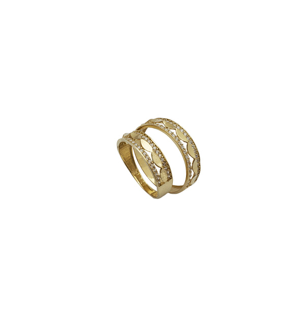 Two-Piece Set Wedding Band Rings (14K)