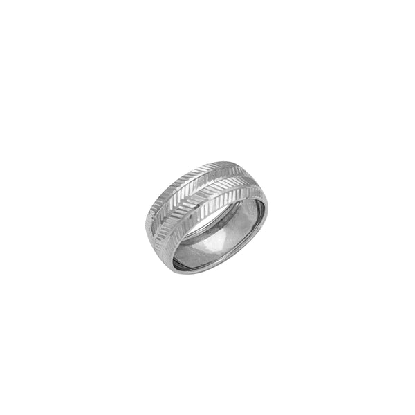 Diamond Cut Wedding Band (Silver)