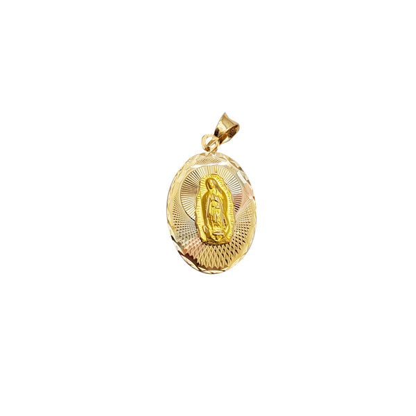 Double Side Jesus & Guadalupe Pendant (14K)