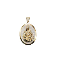 Oval Shape Virgin Mary Pendant (14K)