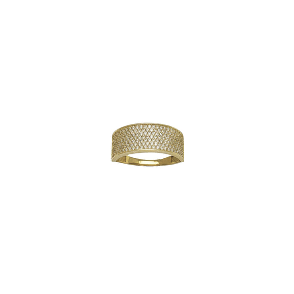 Pavé CZ Wide Semi Band (14K)