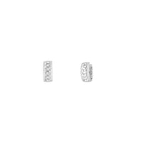 Diamond Cuban Huggie Earrings (14K)