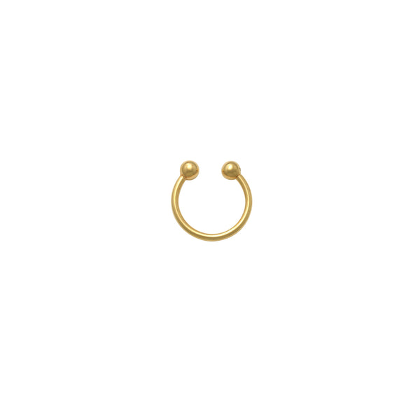 Double Ball Piercing Earring (14K)